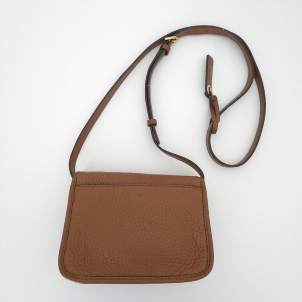 Michael Kors‎ Tan Brown Pebbled Leather Cinder Cooper Flap Crossbody Handbag - Picture 2 of 10